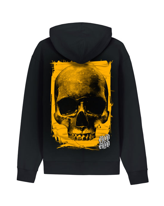 Yellow Skull Zip Hoodie Black - Aneyone UG