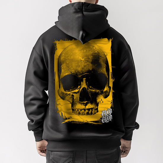 Yellow Skull Hoodie Black - Aneyone UG