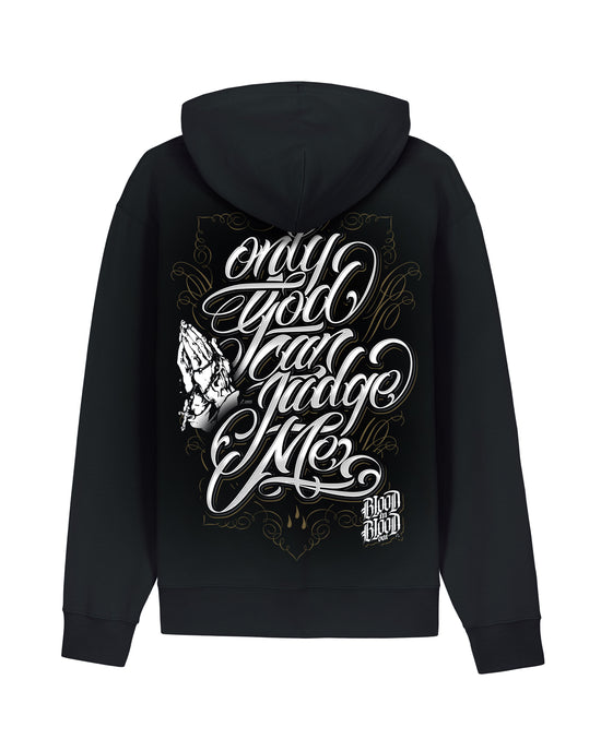 Only God Can Judge Me Zip Hoodie Black - Aneyone UG