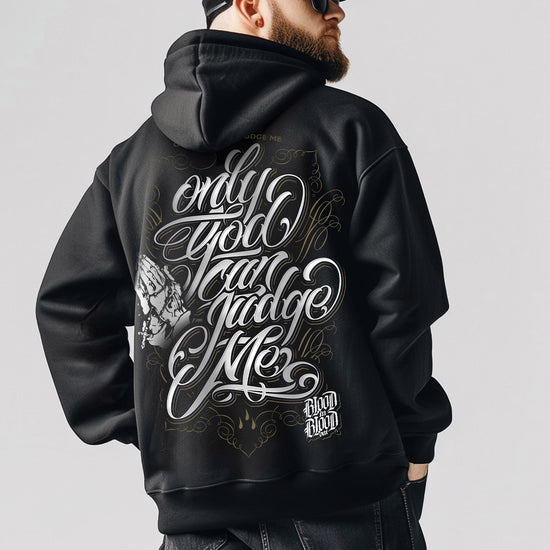 Only God Can Judge Me Zip Hoodie Black - Aneyone UG