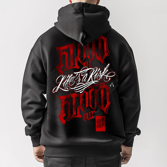 Risk Lettering Hoodie Black - Aneyone UG