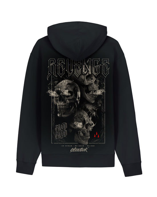 Revenge Skulls Zip Hoodie Black - Aneyone UG