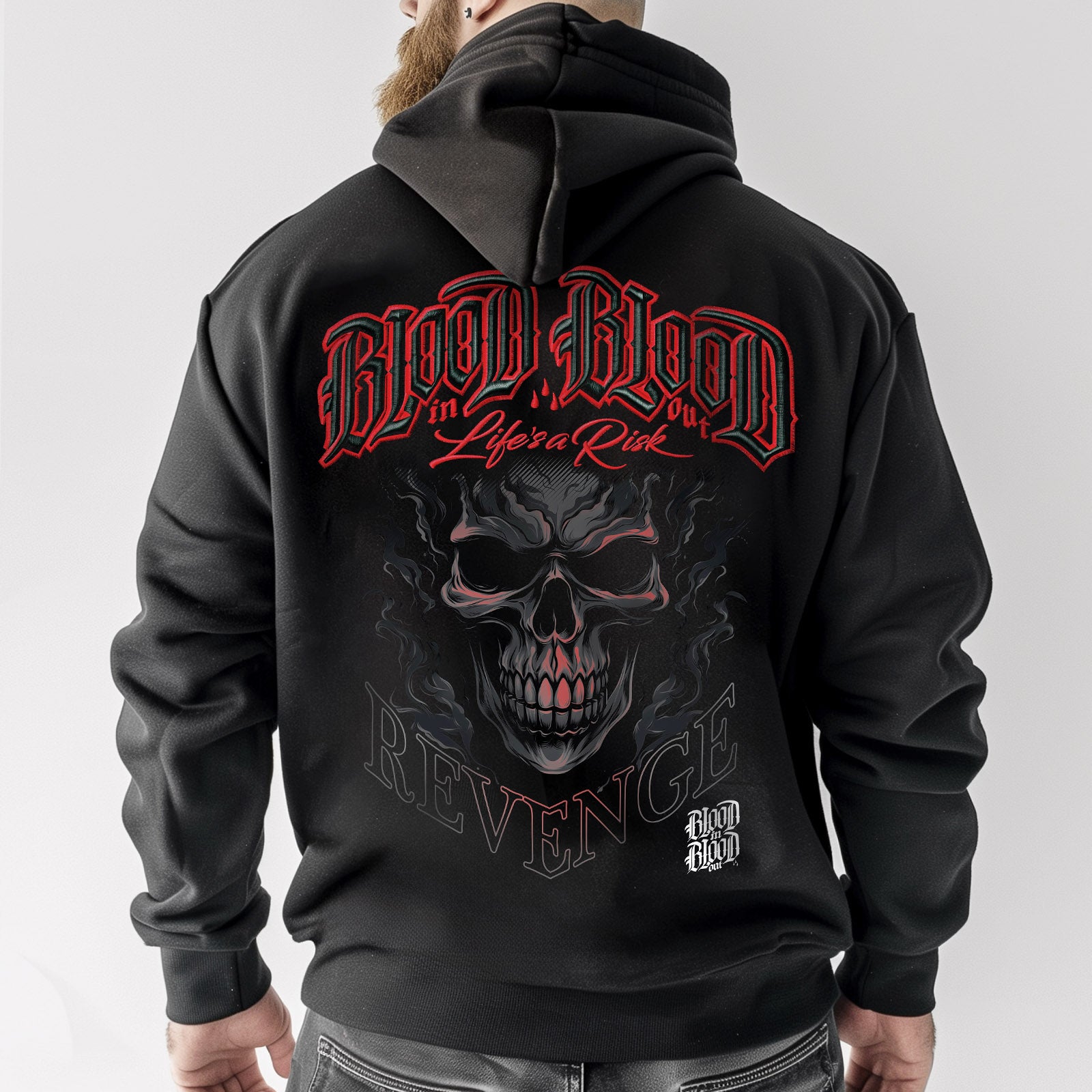 Dark Revenge Zip Hoodie Black - Aneyone UG