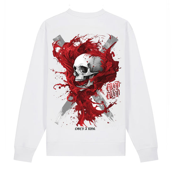 Red Smoke Sweatshirt White