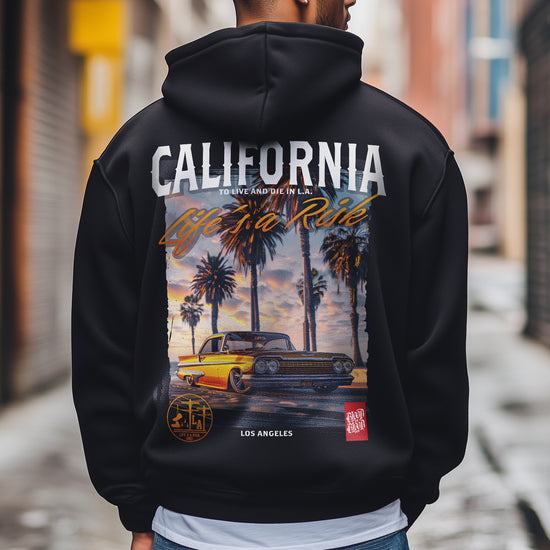 California Zip Hoodie Black - Aneyone UG