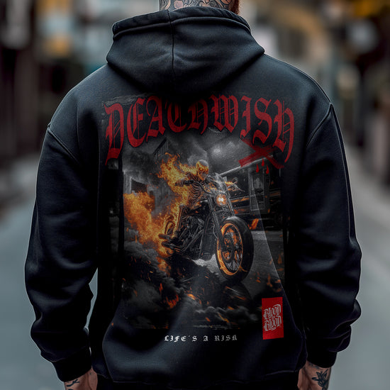 Deathwish Zip Hoodie Black