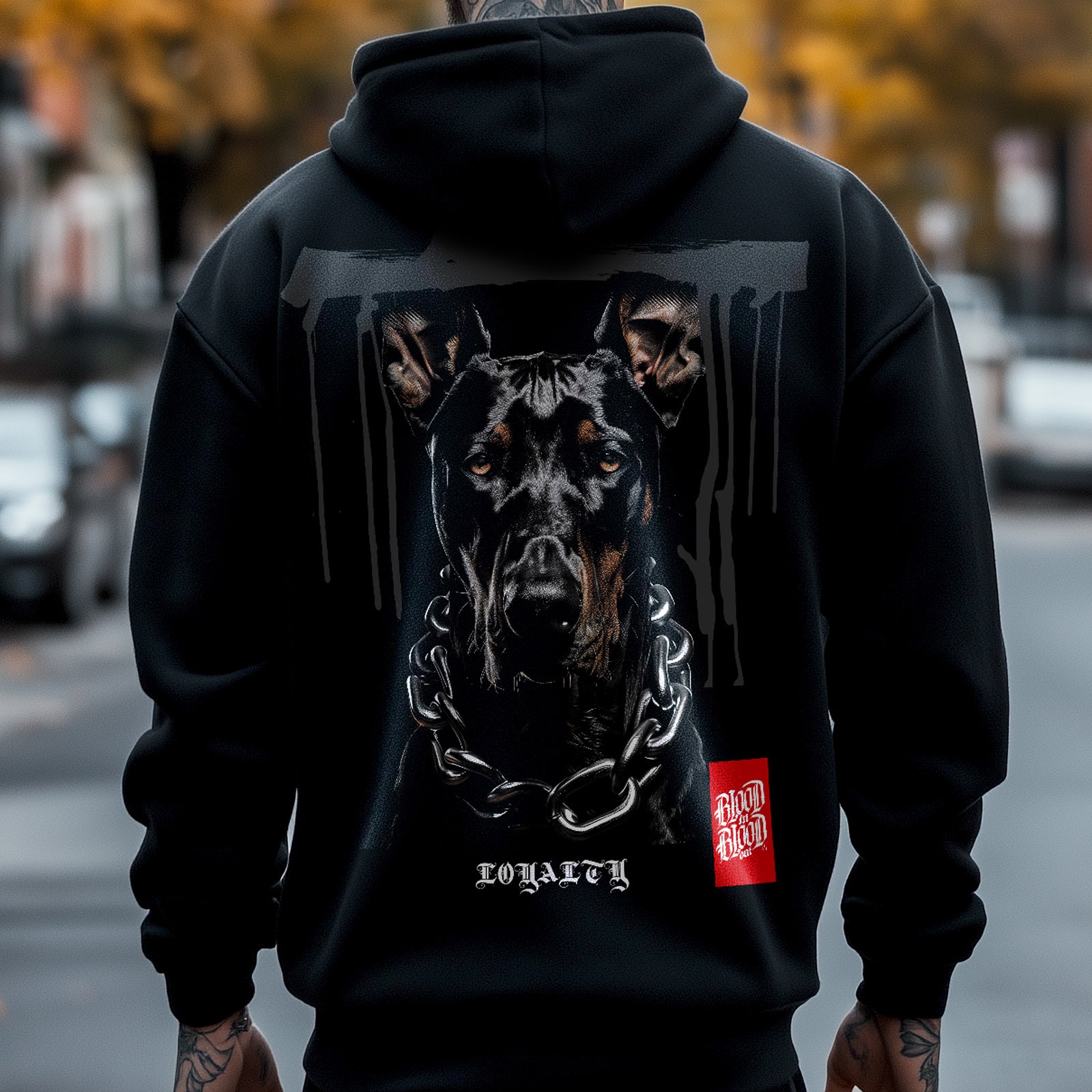 Dobermann Zip Hoodie Black - Aneyone UG