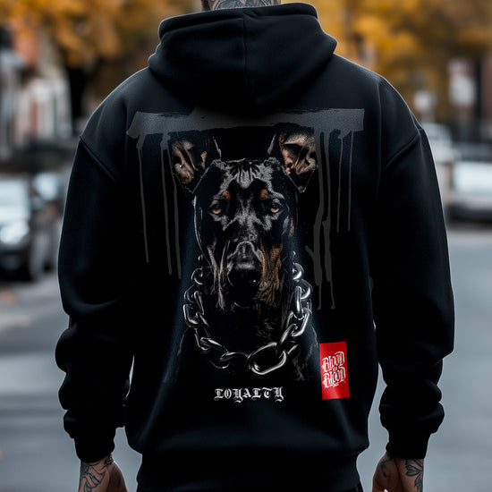 Dobermann Zip Hoodie Black - Aneyone UG
