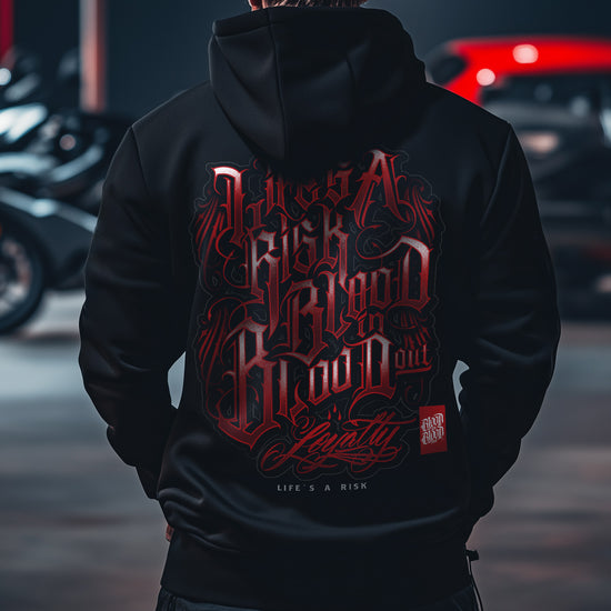 Red Letters Zip Hoodie Black - Aneyone UG