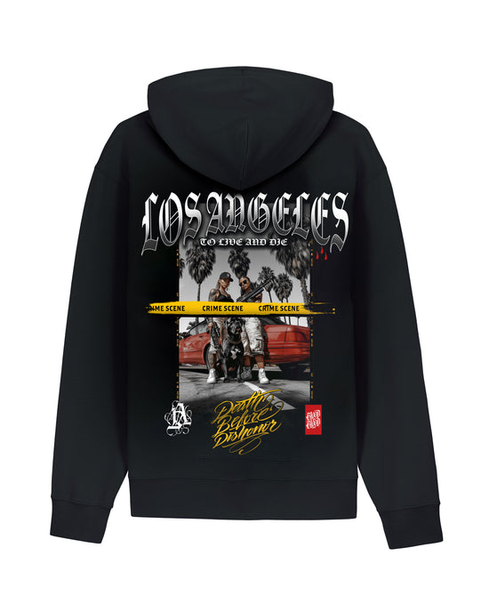 Crime Scene Zip Hoodie Black