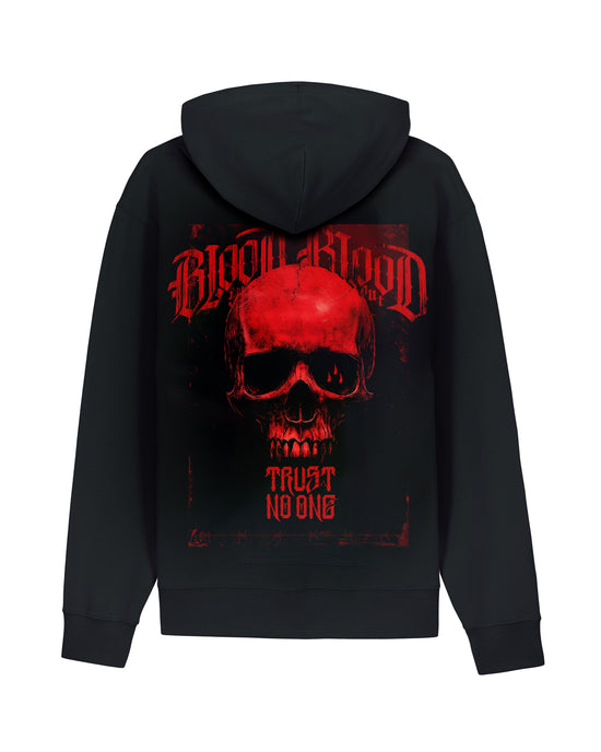 Red Skull Zip Hoodie Black - Aneyone UG