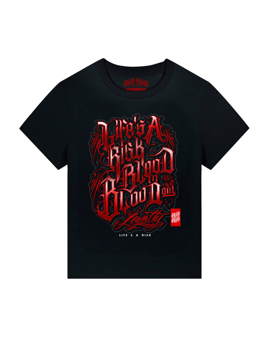 Red Letters T-Shirt Women black