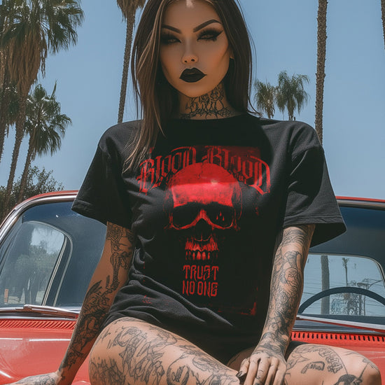 Red Skull T-Shirt Women black