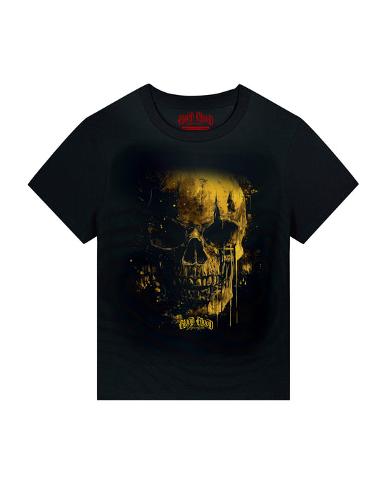 Yellow Skull T-Shirt Women black