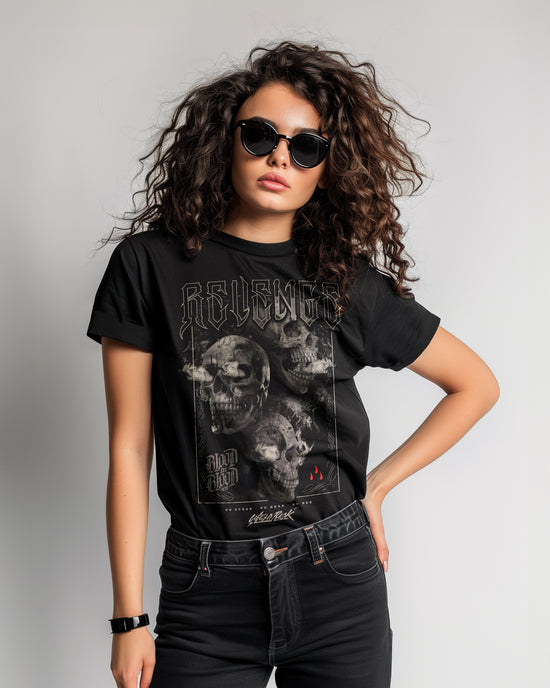 Revenge Skulls T-Shirt Women black - Aneyone UG
