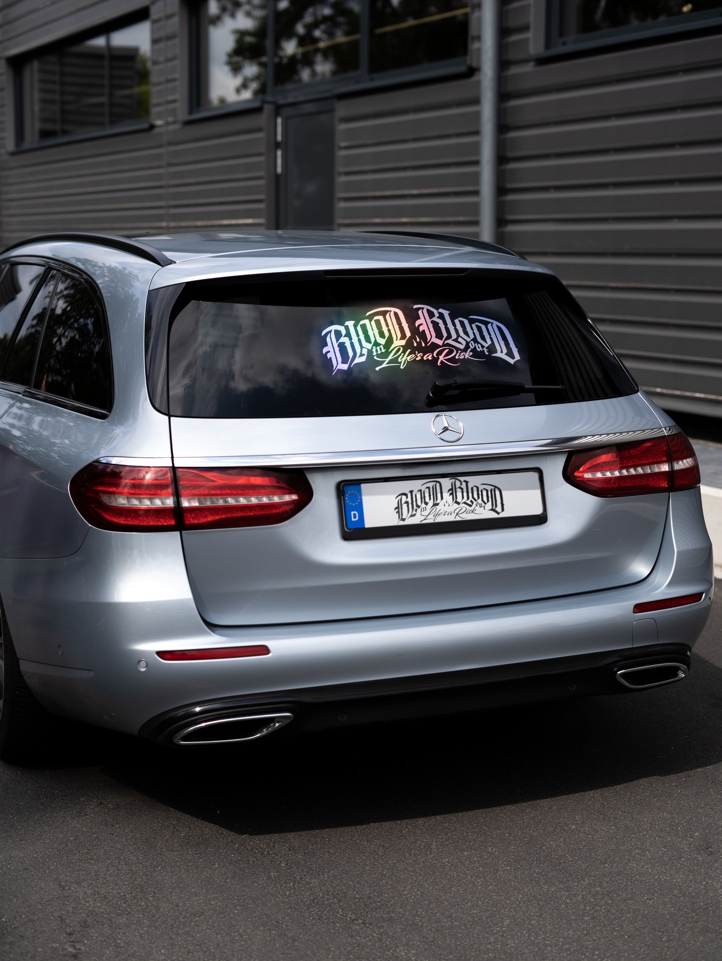 CAR WINDOW STICKER SILVER