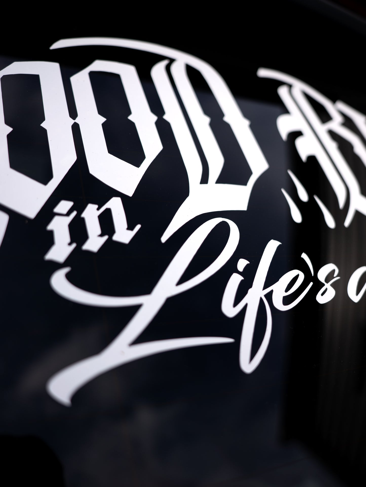 CAR WINDOW STICKER WHITE