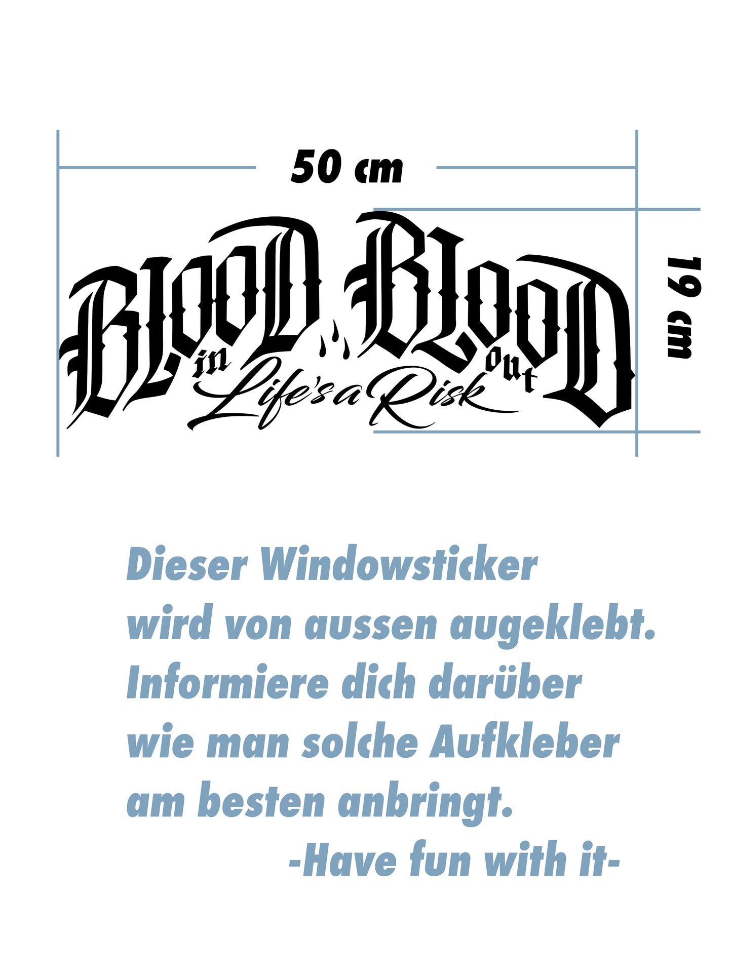 CAR WINDOW STICKER WHITE