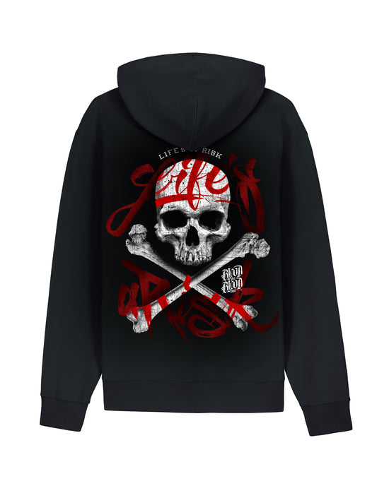 Pirate Skull Hoodie Black