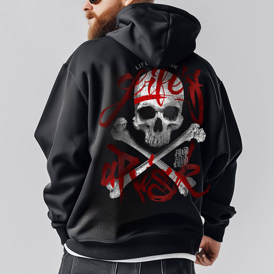 Pirate Skull Hoodie Black