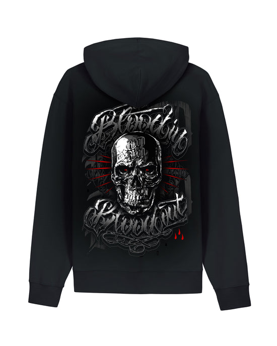 Red Eye Grey Hoodie Black