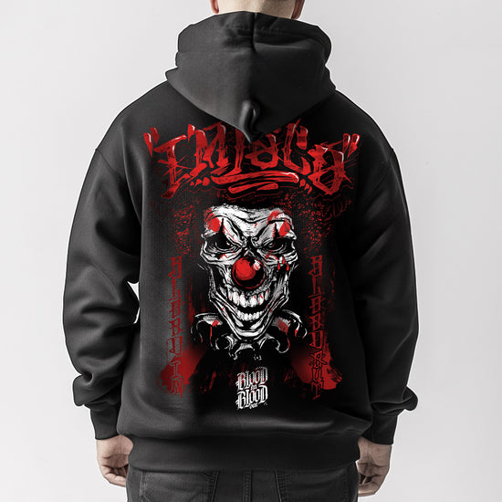 Red Clown Hoodie Black