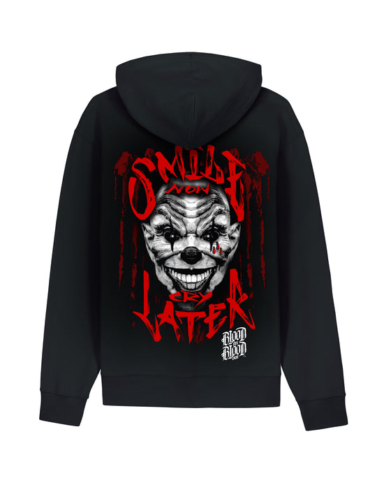 Dark Smile Zip Hoodie Black