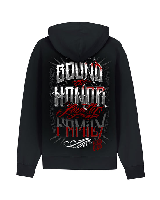 Bound By Honor Zip Hoodie Black