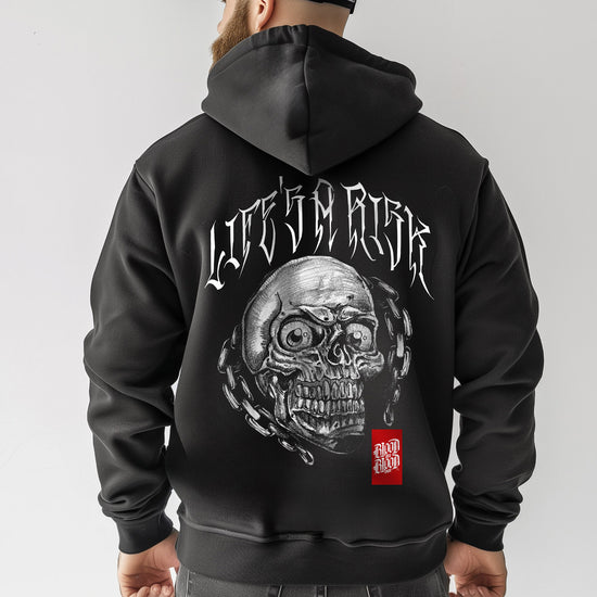 Chain Skull Hoodie Black