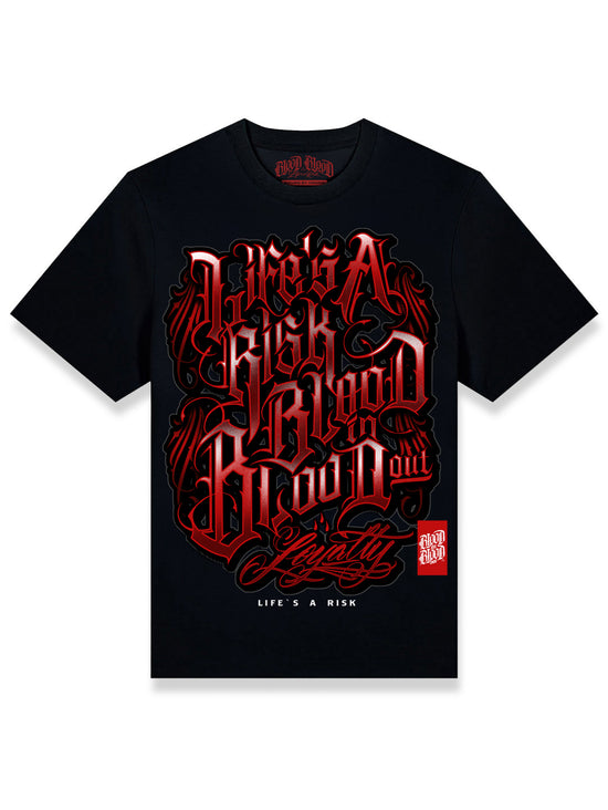 Red Letterings T-Shirt black