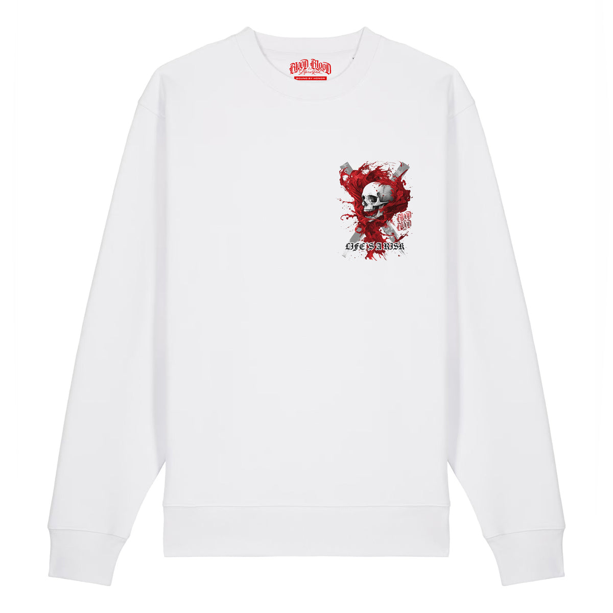 Red Smoke Sweatshirt White - Aneyone UG