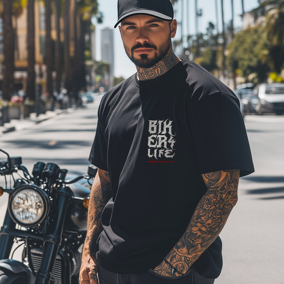 Biker 4 Life T-Shirt black - Aneyone UG