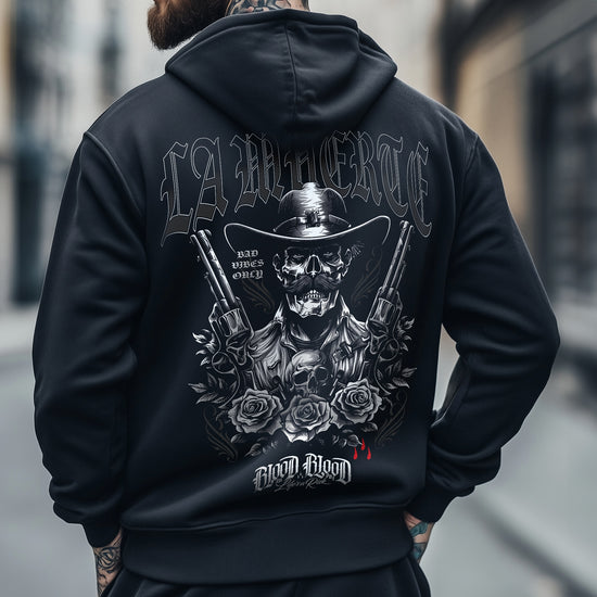 Two Guns Zip Hoodie Black