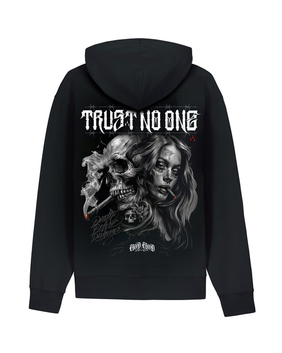 No Trust Zip Hoodie Black