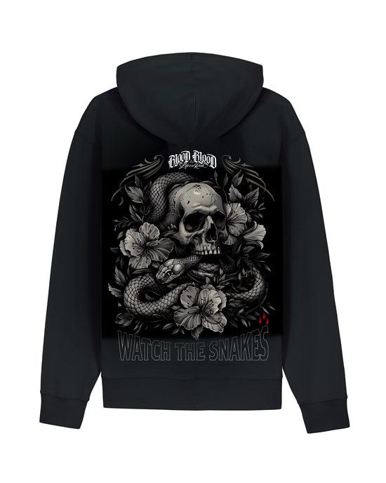 Watch the Snakes Zip Hoodie Black