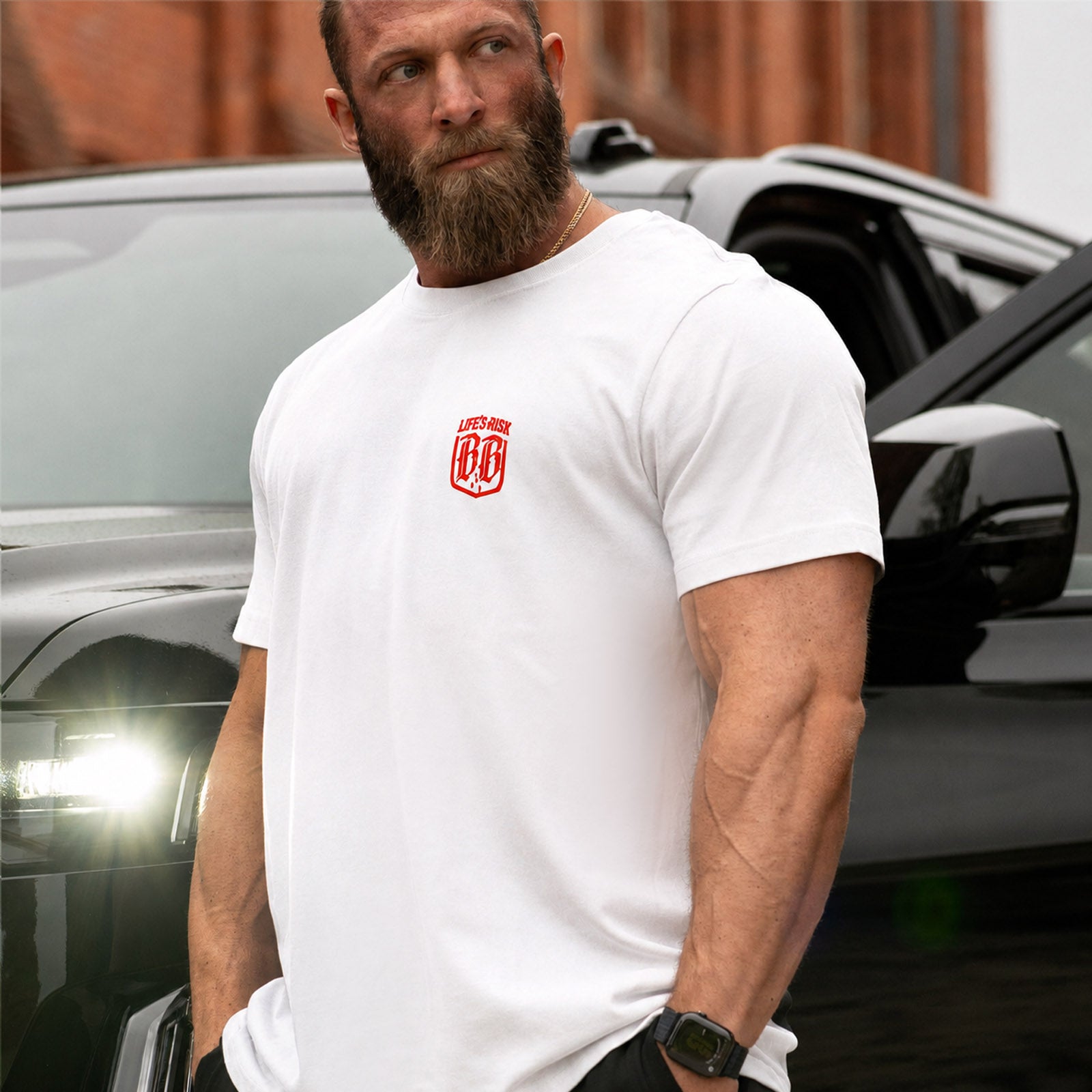 Black Skull T-Shirt White - Aneyone UG