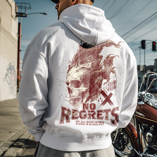 No Regrets Hoodie White