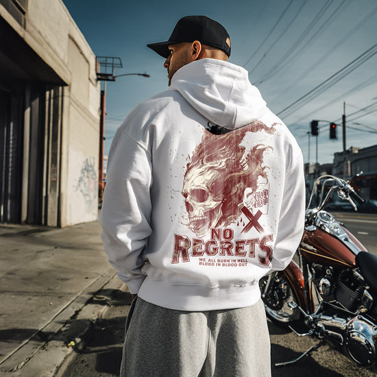 No Regrets Hoodie White