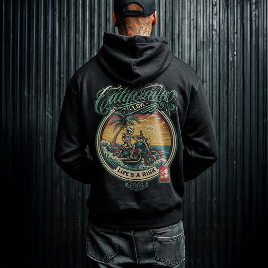 Beach Ride Zip Hoodie Black