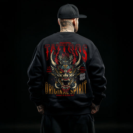 Tattoos Sweatshirt Black