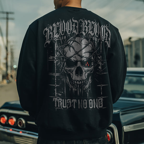 Grey Wire Sweatshirt Black