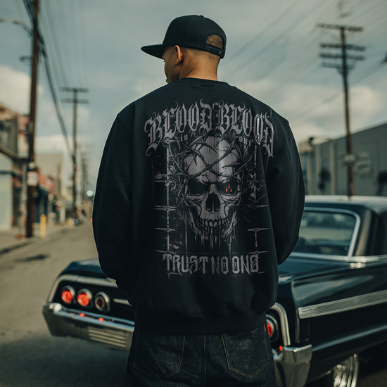 Grey Wire Sweatshirt Black