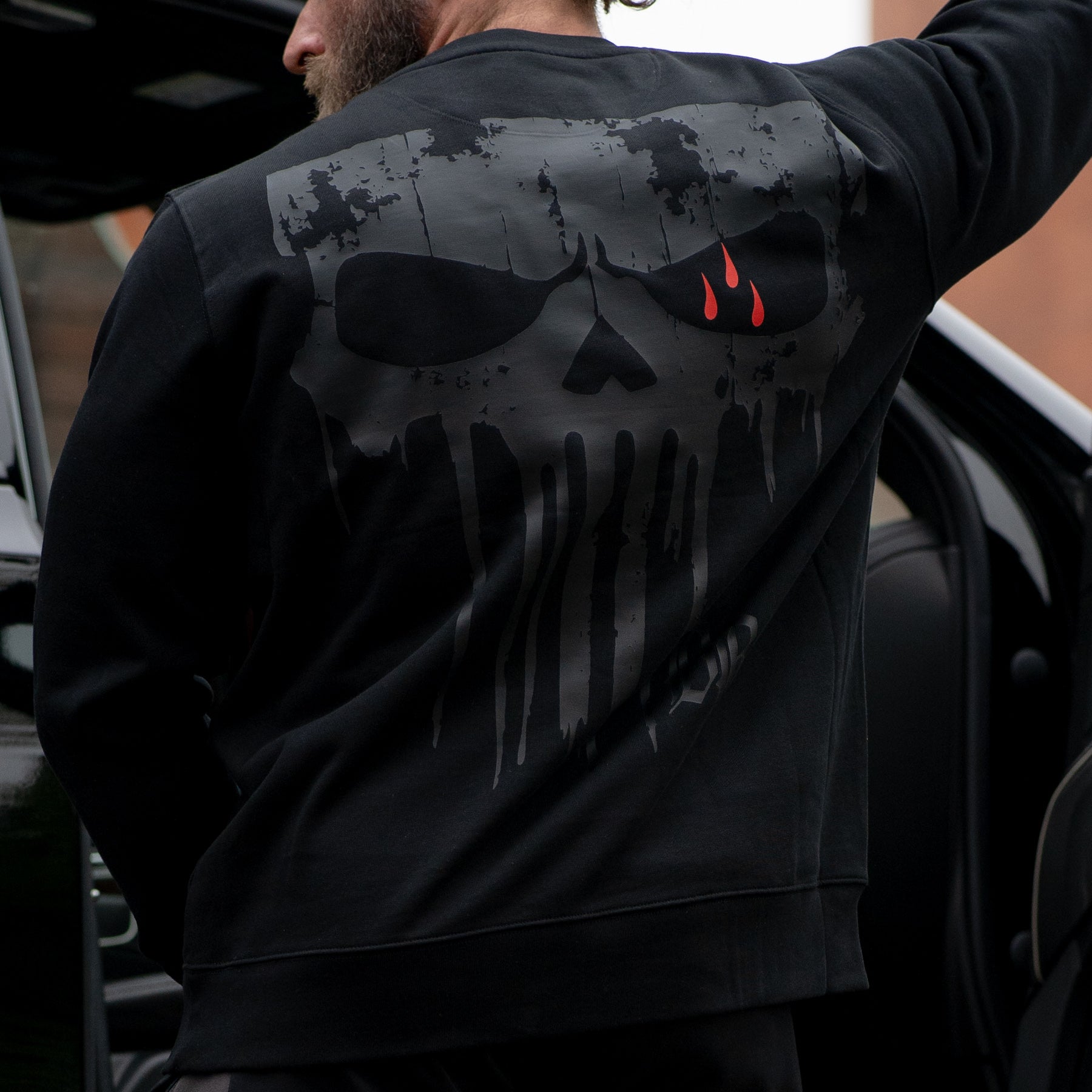 Black Skull Sweatshirt Black - Aneyone UG