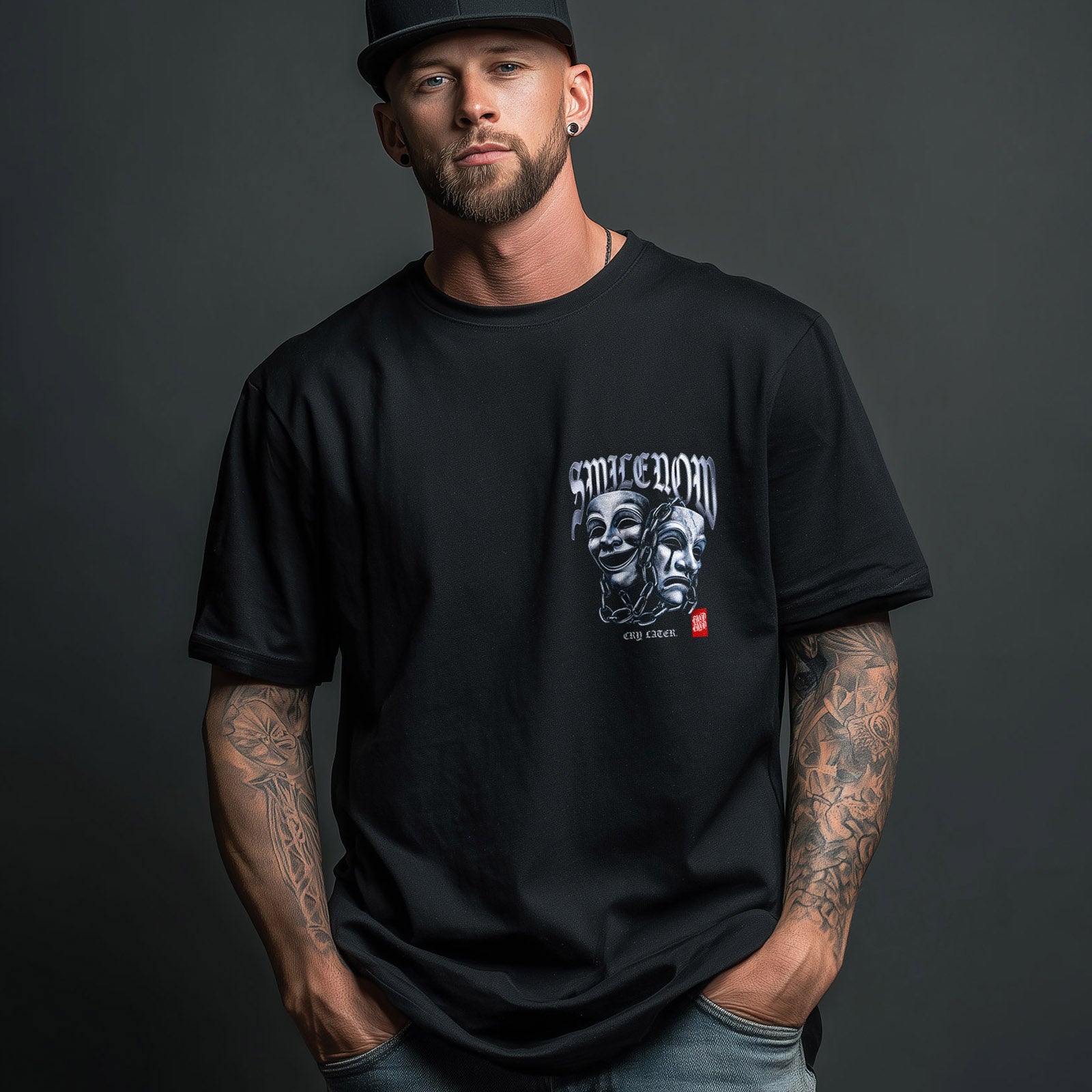 Cry Later T-Shirt black - Aneyone UG