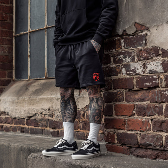 Black Cotton Shorts with 3D Patch - Aneyone UG