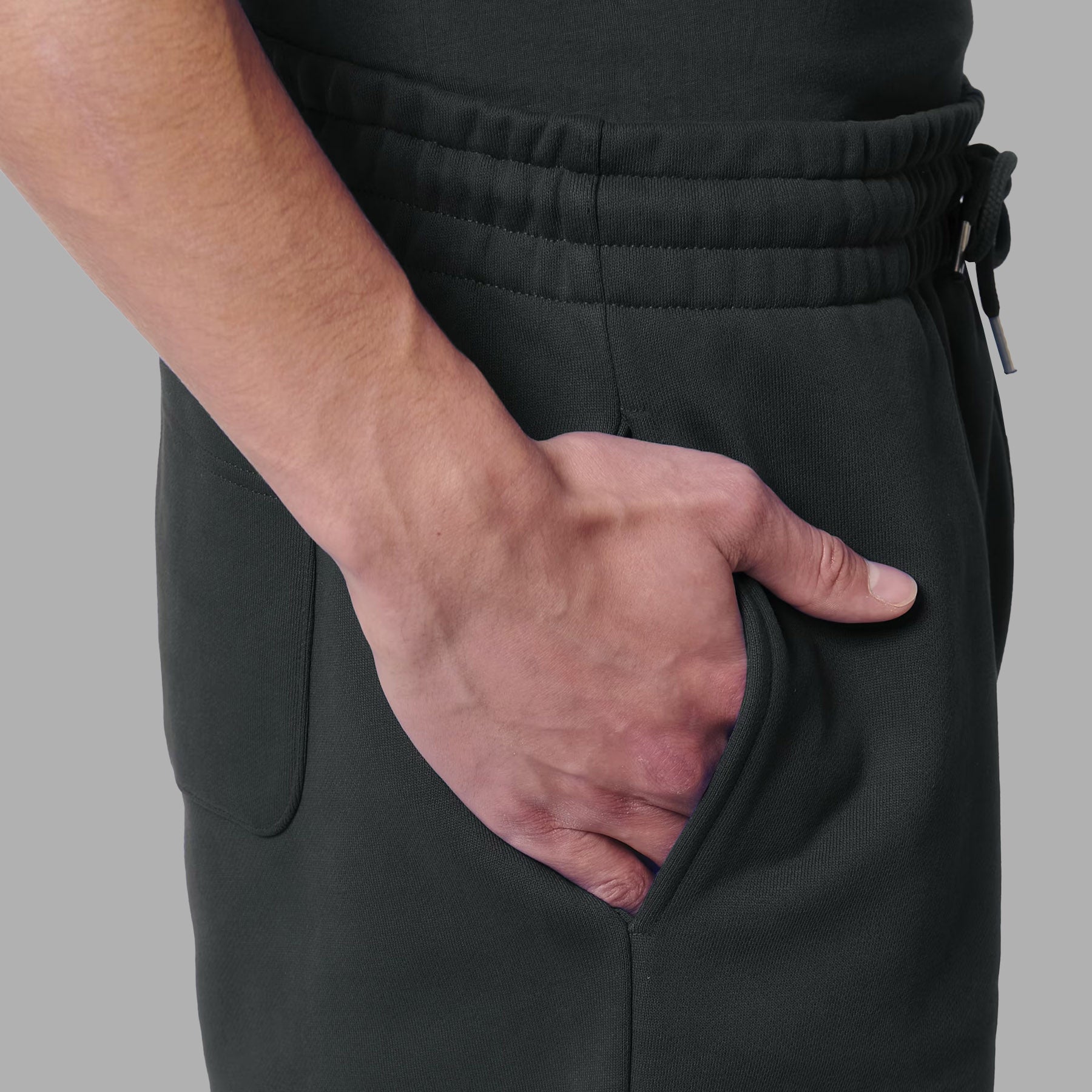 Black Cotton Shorts with 3D Patch - Aneyone UG