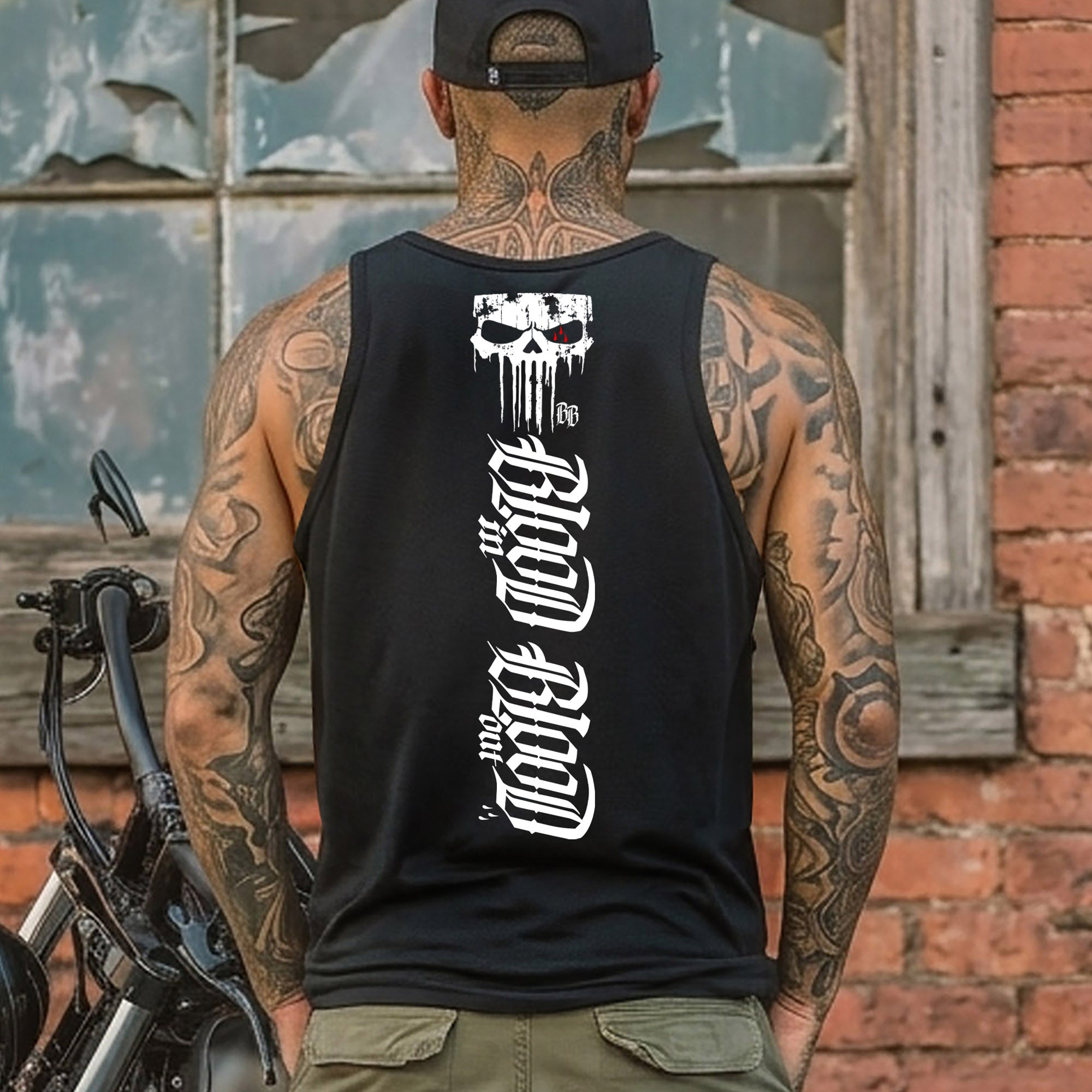 Skull Tank Top Black - Aneyone UG