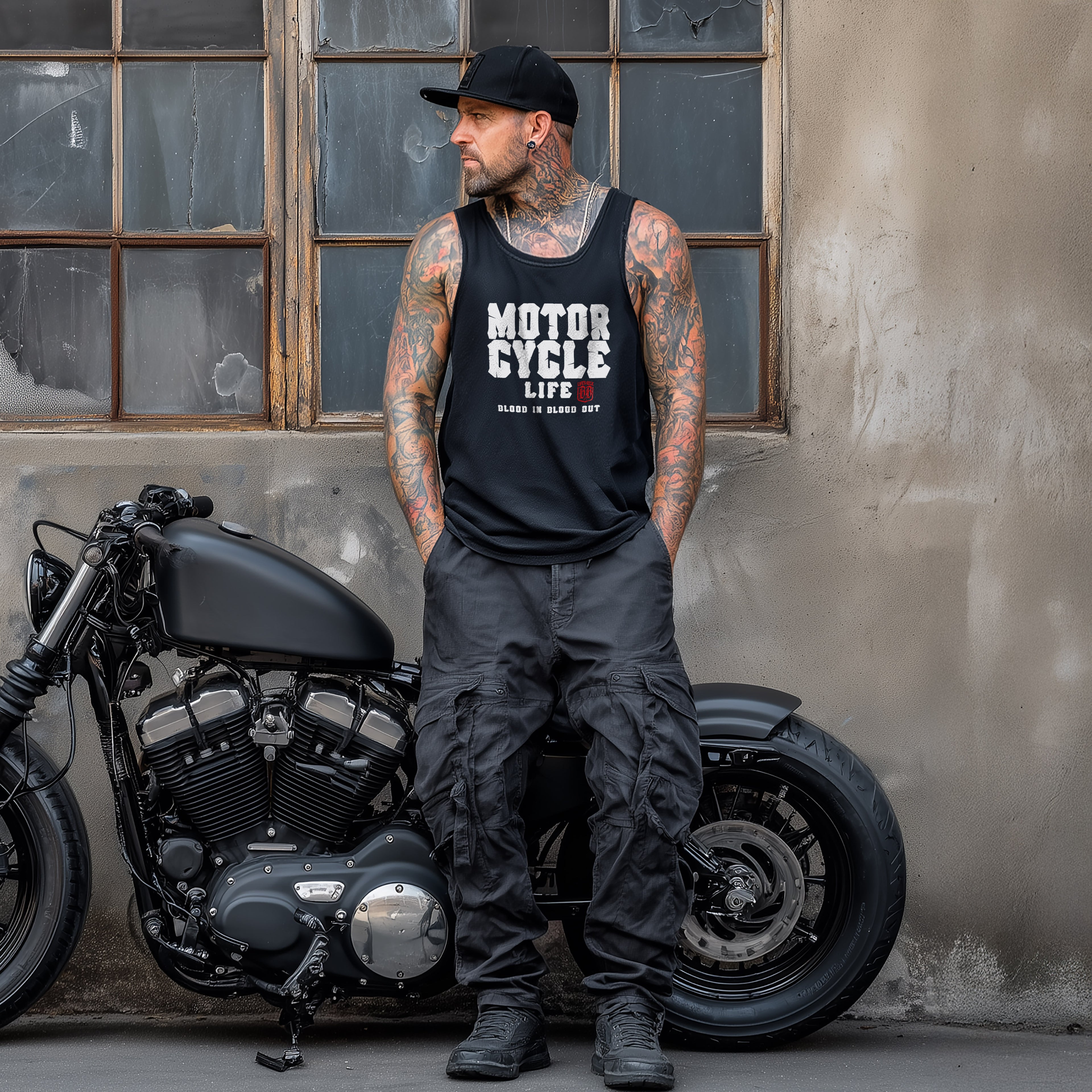 Motorcycle Life Tank Top Black - Aneyone UG