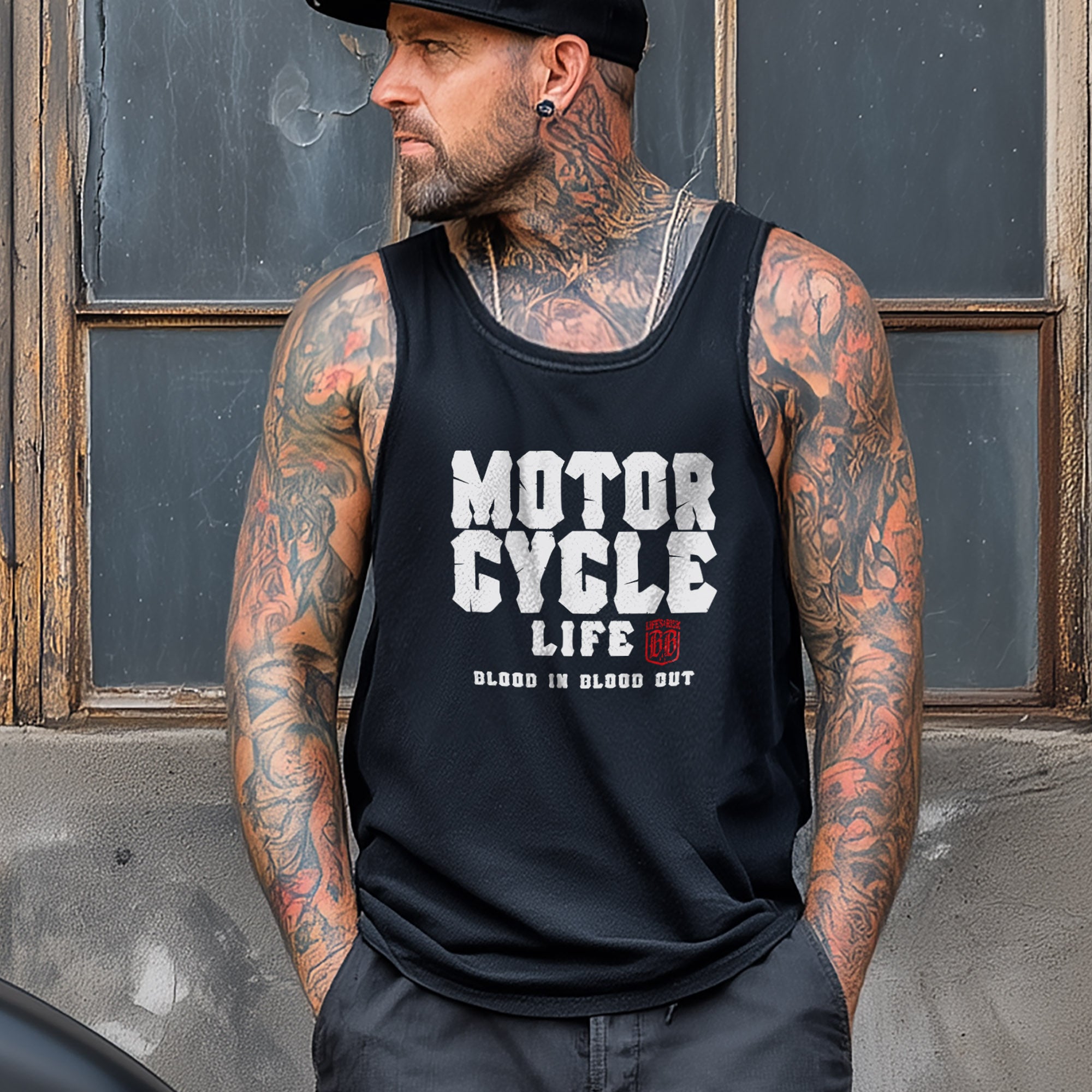 Motorcycle Life Tank Top Black - Aneyone UG