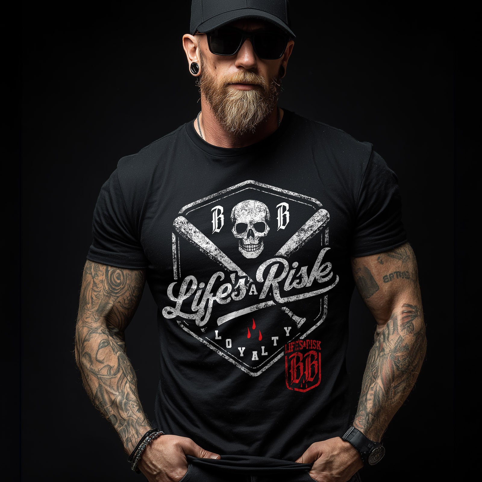 Risk Batch T-Shirt black - Aneyone UG